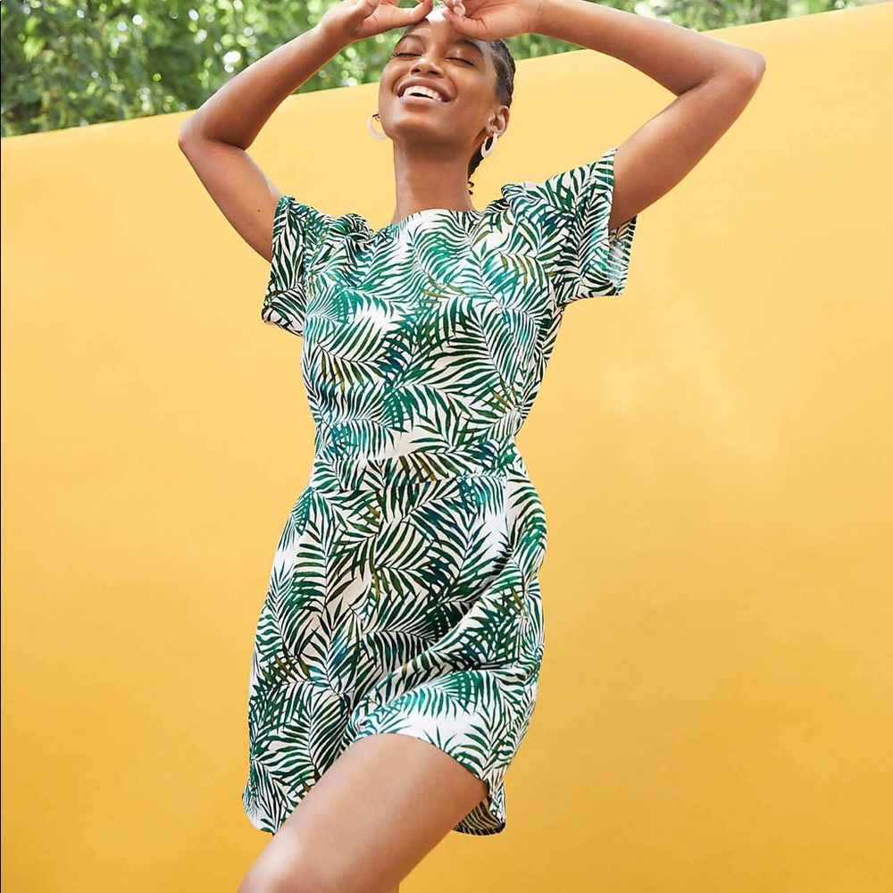 LOFT Palm Tie Back Romper